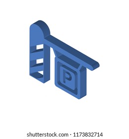 Parking isometric left top view 3D icon