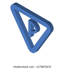 Parking isometric left top view 3D icon
