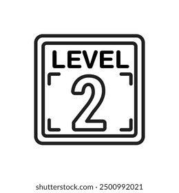 Parking Level Outline Icon Vector Illustration