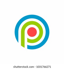 Parking Line Target Logo Icon