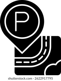 Línea de estacionamiento Diseño de íconos de Vector