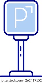Parking Line vector Icon Design