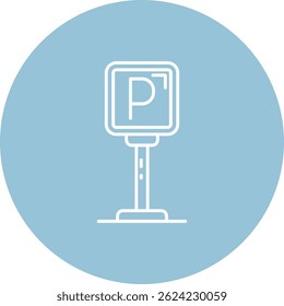 Parking Line vector Icon Design