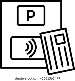Vektordesign der Parklinie