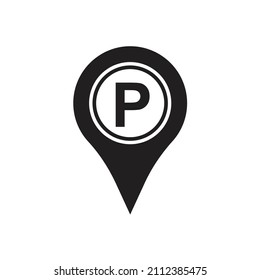 Parking location icon design vector illustration