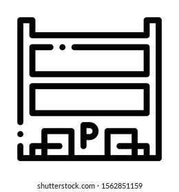 Parking Location Icon Vector. Outline Parking Location Sign. Isolated Contour Symbol Illustration