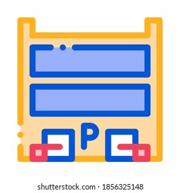 Parking Location Icon Vector. Outline Parking Location Sign. Isolated Contour Symbol Illustration