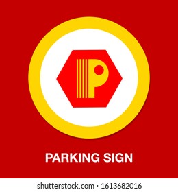 Icono vectorial de la posición de estacionamiento. signo plano relleno para concepto móvil y diseño web. Marcador de mapa de estacionamiento simple icono sólido. icono del símbolo de estacionamiento. Camión de estacionamiento.