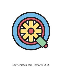 Ilustración vectorial de icono de estacionamiento bloqueado