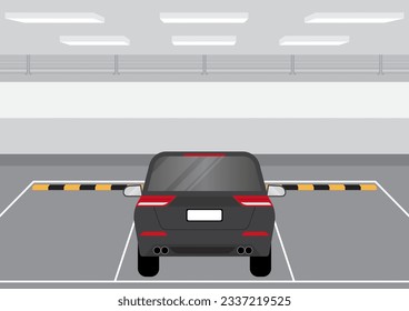 Parking lots or Car Parking Space with Car or Empty Parking Zone Underground. Vector Illustration.