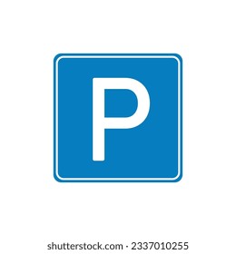 Parking Lots Sign or Parking Symbol in Parking Concept. Vector Illustration. 