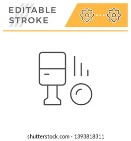 Parking machine editable stroke line icon
