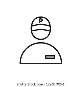 parking man icon vector
