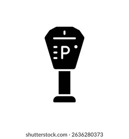 Parking Meter with Coin Slot for Paid Parking Management