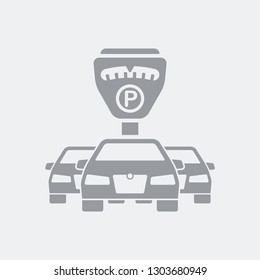 Parking meter concept icon