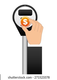 parking meter design, vector illustration eps10 graphic 