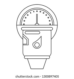 Parking meter device black and white