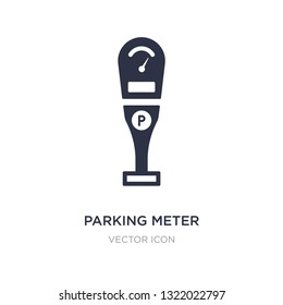 parking meter icon on white background. Simple element illustration from City elements concept. parking meter sign icon symbol design.