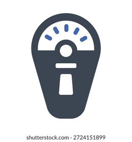 Icono del metro del aparcamiento en un fondo blanco