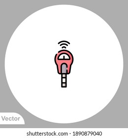 Parking meter icon sign vector,Symbol, logo illustration for web and mobile