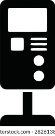 Parking meter icon, simple style for web design isolated on white background. Vector illustration of a street parking meter device.