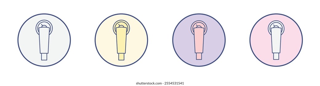 Parking meter icon Thin line flat illustration