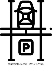 parking meter icon. Thin Linear Style Design Isolated On White Background