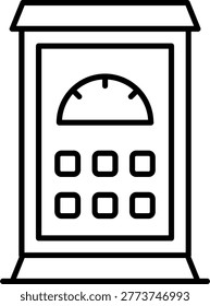 Parking Meter Icon Vector Element line icon design vector icons