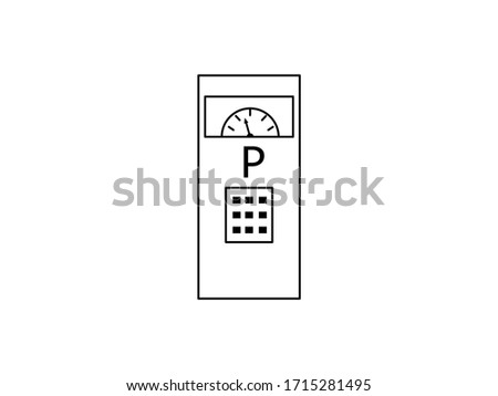 Parking meter icon, parking meter vector illustration