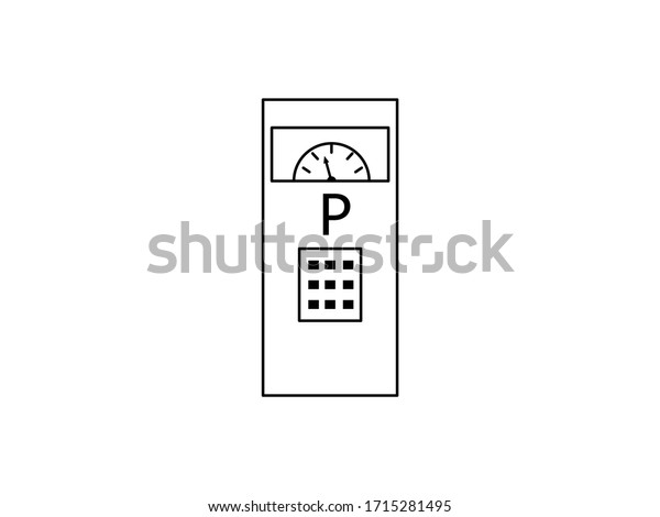 Parking\
meter icon, parking meter vector\
illustration