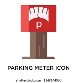 Parking meter icon vector isolated on white background for your web and mobile app design, Parking meter logo concept