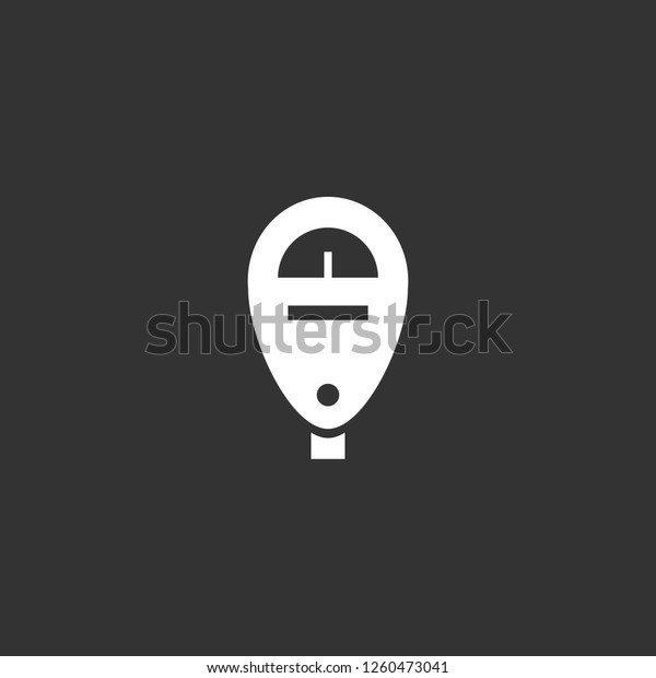 parking meter icon vector.\
parking meter sign on black background. parking meter icon for web\
and app