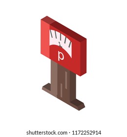Parking meter isometric left top view 3D icon