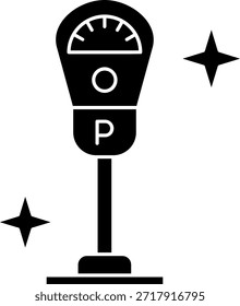Parking meter Line vector Icon Design