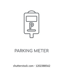Parking meter linear icon. Parking meter concept stroke symbol design. Thin graphic elements vector illustration, outline pattern on a white background, eps 10.