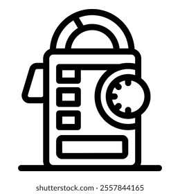 Parking meter regulating parking duration and fees, ensuring efficient use of parking spaces