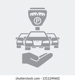 Parking meter service icon