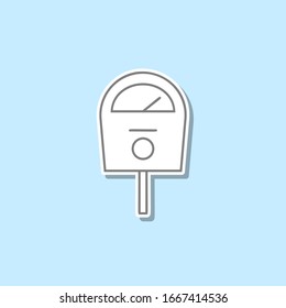 Aufkleber für Parkuhren Einfache dünne Linie, Vektorillustration von Web-Icons für i und ux, Website oder mobile Applikationen
