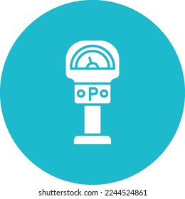 Icono vectorial del medidor de estacionamiento. Se puede usar para imprimir, móviles y aplicaciones web.