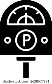 Ícone de vetor de Medidor de Estacionamento. Pode ser usado para impressão, aplicativos móveis e da Web.