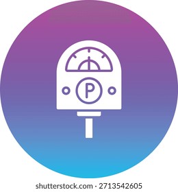 Icono de Vector del medidor de estacionamiento. Se puede utilizar para aplicaciones de impresión, móviles y de Web.