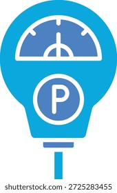 Icono de Vector del medidor de estacionamiento. Se puede utilizar para aplicaciones de impresión, móviles y de Web.