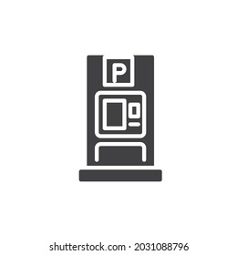 Parking meter vector icon. filled flat sign for mobile concept and web design. Car parking meter glyph icon. Symbol, logo illustration. Vector graphics