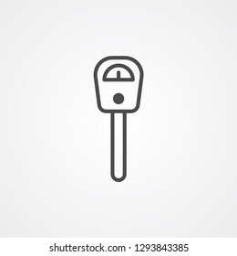 Parking meter vector icon sign symbol