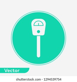 Parking meter vector icon sign symbol