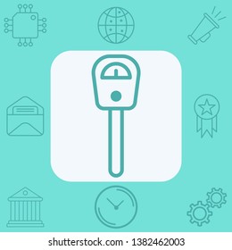 Parking meter vector icon sign symbol