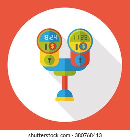 Parking meters flat icon
