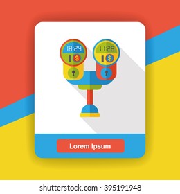 Parking meters flat icon