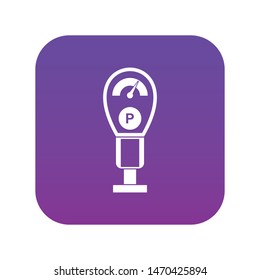 Parking meters icon digital purple for any design isolated on white vector illustration