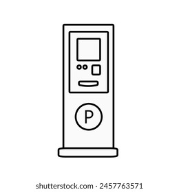 Parking meters icon. Self service parking pay. Vector illustration.